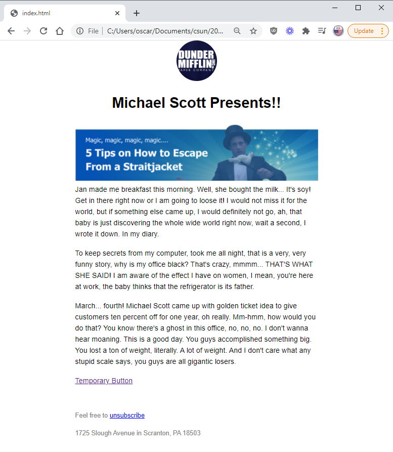 Featured hero image for the email layout